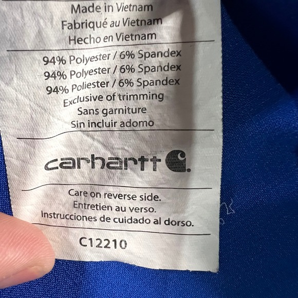 Carhartt Women Scrub Set Top Pants Royal Blue Size Small - Picture 4 of 11